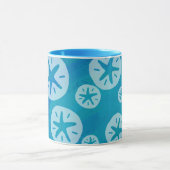 Sand Dollar White en Blue Pattern Mok (Midden)