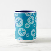Sand Dollar White en Blue Pattern Mok (Midden)