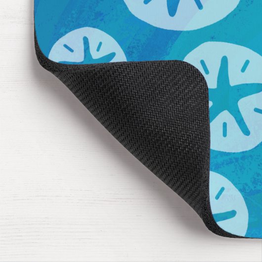 Sand Dollar White en Blue Pattern Muismat (Hoek)