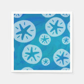 Sand Dollar White en Blue Pattern Servetten (Voorkant)