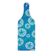 Sand Dollar White en Blue Pattern Snijplank (Voorkant)