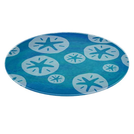 Sand Dollar White en Blue Pattern Snijplank (Hoek)