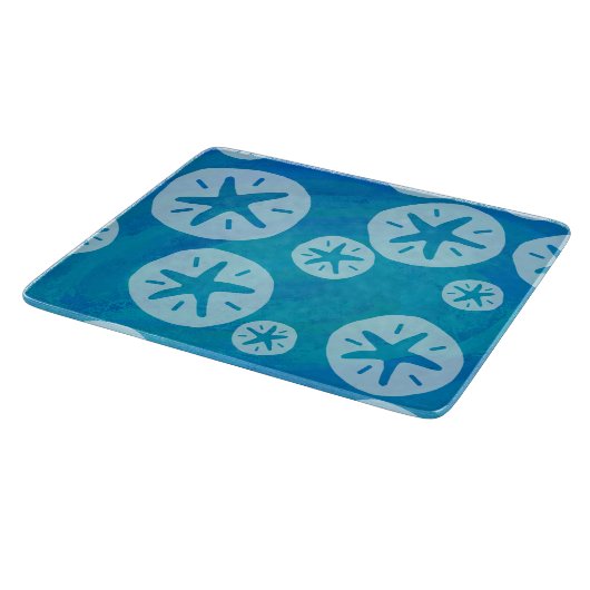 Sand Dollar White en Blue Pattern Snijplank (Hoek)