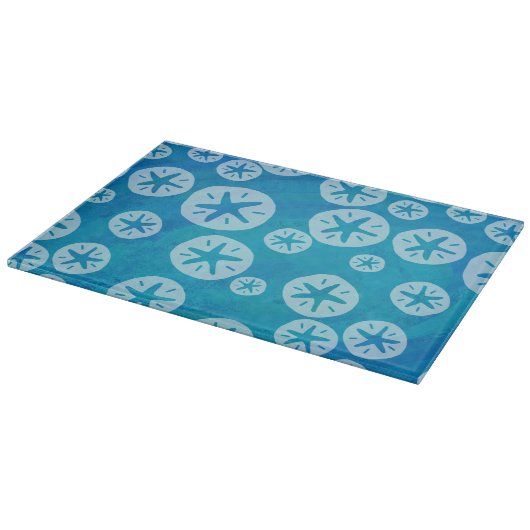 Sand Dollar White en Blue Pattern Snijplank (Hoek)