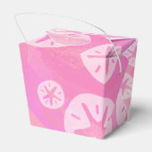 Sand Dollar White en roze Bedankdoosjes (Achterkant)