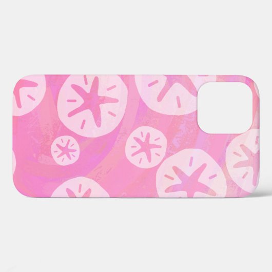 Sand Dollar White en roze Case-Mate iPhone Case (Achterkant (horizontaal))