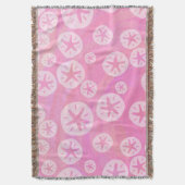 Sand Dollar White en roze Deken (Voorkant Verticaal)
