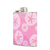 Sand Dollar White en roze Heupfles (Links)