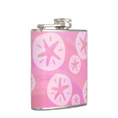 Sand Dollar White en roze Heupfles (Rechts)