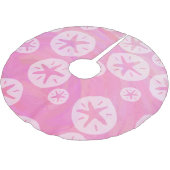 Sand Dollar White en roze Kerstboom Rok (Gekanteld)