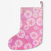Sand Dollar White en roze Kleine Kerstsok (Achterkant)