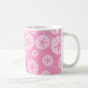 Sand Dollar White en roze Koffiemok