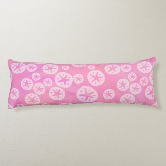 Sand Dollar White en Roze Lichaamskussen (Achterkant)