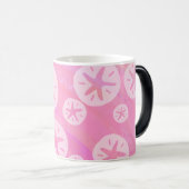 Sand Dollar White en roze Magische Mok (Voorkant rechts)