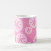 Sand Dollar White en roze Magische Mok (Center)