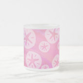 Sand Dollar White en roze Matglas Koffiemok (Center)