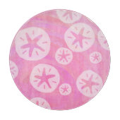 Sand Dollar White en roze Snijplank (Voorkant)