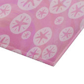 Sand Dollar White en roze Snijplank (Hoek)