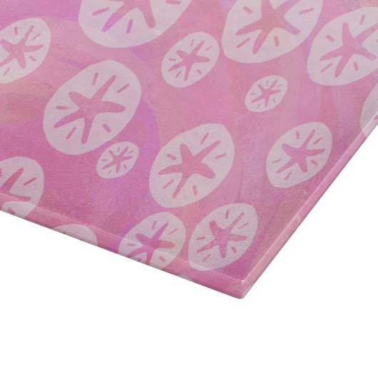 Sand Dollar White en roze Snijplank (Hoek)