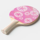 Sand Dollar White en roze Tafeltennisbatje (Voorkant Gekanteld)