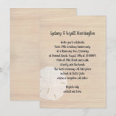 Sand Dollar Wood Beach Vows Jubileum Uitnodiging (Voorkant / Achterkant)