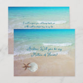 Sand Dollar zal je mijn Bridesmaid Kaart zijn (Voorkant / Achterkant)