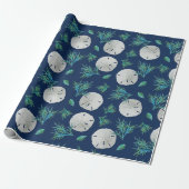 Sand Dollar Zee Coral Cadeaupapier (Uitgerold)