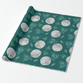 Sand Dollar Zee Coral Cadeaupapier (Uitgerold)