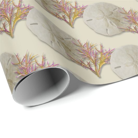 Sand Dollar Zee Coral Cadeaupapier (Rol Hoek)