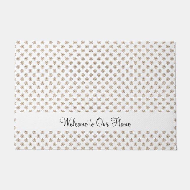 Sand Dollar Zee Shell Pattern personaliseren Deurmat (Voorkant)