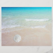 Sand Dollars Beach Scene Tri-Fold Wedding Programm (Achterkant)