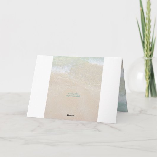 Sand Dollars Beach Scene Weddenschap Bedankt Kaart (Achterkant)