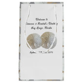 Sand Dollars Beach Weddenschap Welkom Klein Cadeauzakje (Voorkant)