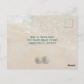 Sand Dollars Beach Wedding Briefkaart (Achterkant)