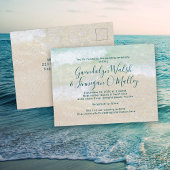 Sand Dollars Beach Wedding Briefkaart