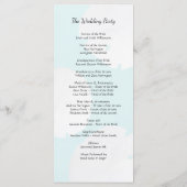 Sand Dollars Beach Wedding Tall Program Sjabloon (Achterkant)
