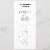 Sand Dollars Beach Wedding Tall Program Sjabloon (Voorkant)