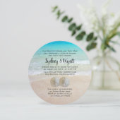 Sand Dollars Couples Shower Engagement Party Kaart (Staand voorkant)