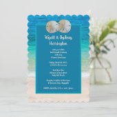 Sand Dollars Jubileum Vows Ceremony Kaart (Staand voorkant)