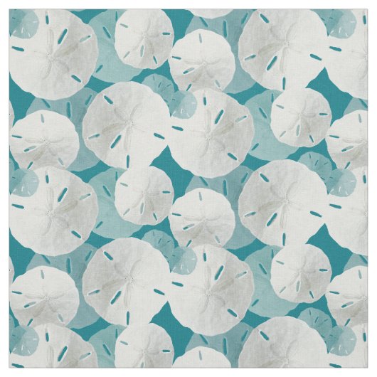 Sand Dollars Pattern Blue Stof (Swatch)