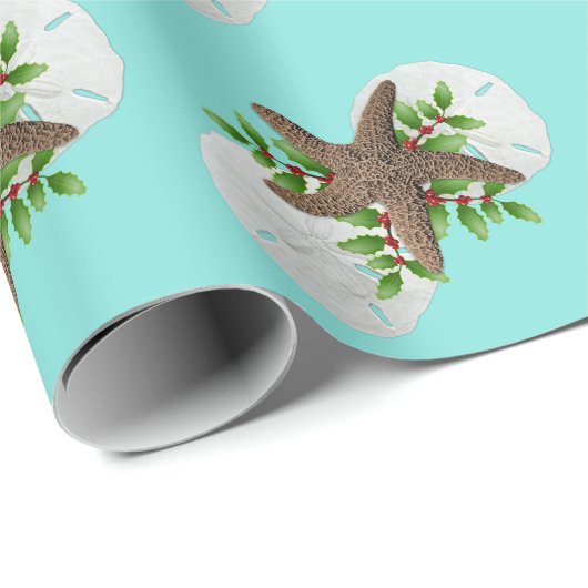 Sand Dollars Sestive Kerstmis Cadeaupapier (Rol Hoek)