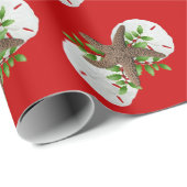 Sand Dollars Sestive Red Kerstmis Cadeaupapier (Rol Hoek)
