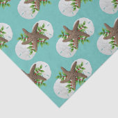 Sand Dollars Tropische kerstpatronen Tissuepapier (Detail)