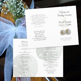 Sand Dollars Wedding Ceremony Folded Programme