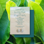 Sand Dollars Wedding with Families Invitation Kaart