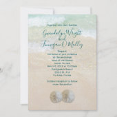 Sand Dollars Wedding with Families Invitation Kaart (Voorkant)