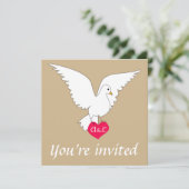 Sand Dove Wedding Invitation Kaart (Staand voorkant)