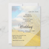 ** Sand Dune Pastel Beach Grass Wedding Kaart (Voorkant)