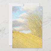 ** Sand Dune Pastel Beach Grass Wedding Kaart (Achterkant)