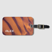 Sand Dunes Aerial Uitzicht - Natuurlijke woestijns Bagagelabel (Voorkant (horizontaal))